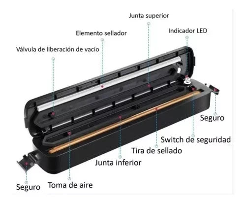 Sellador al vacío vacuum  + 10 bolsas